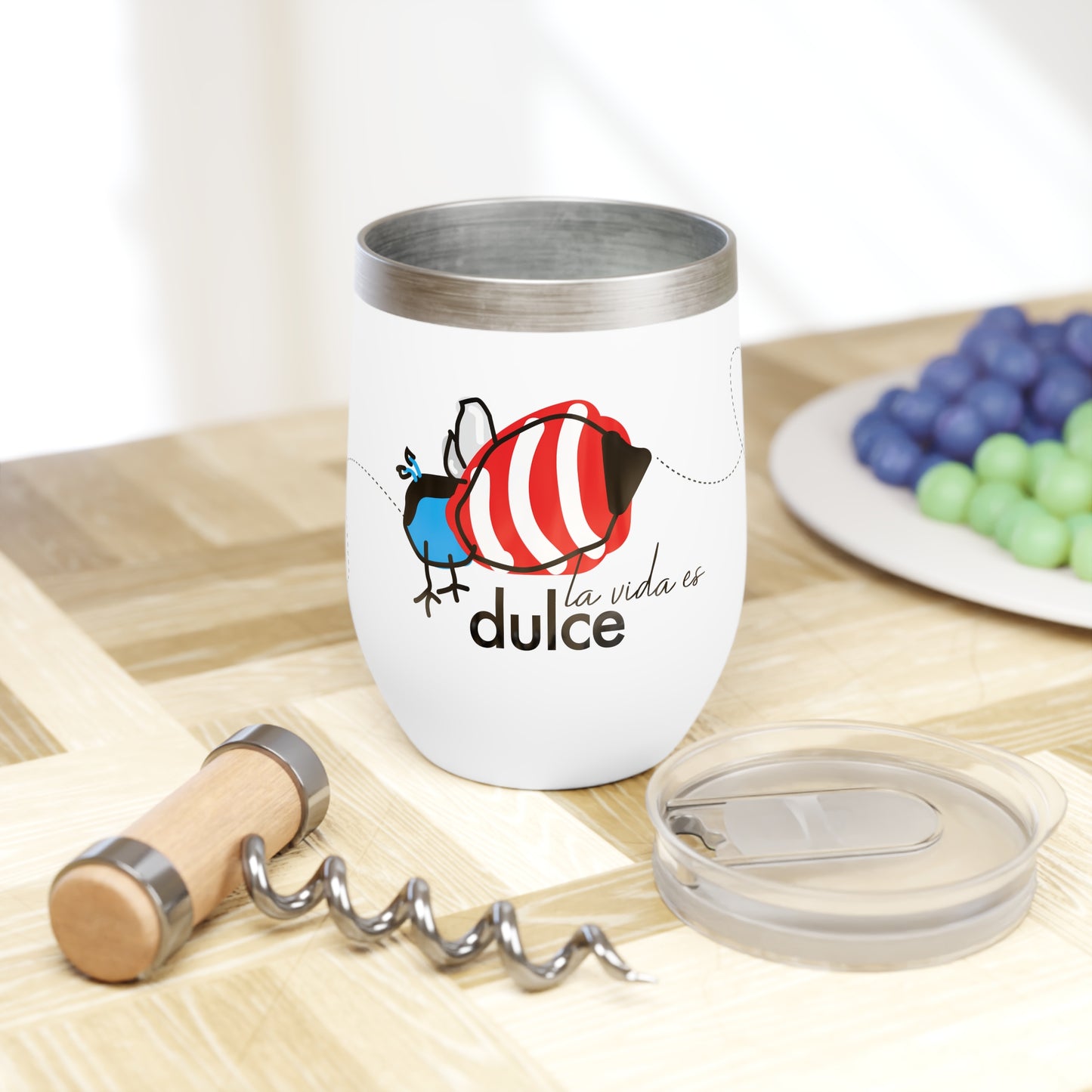 12 oz. Special Edition Insulated Wine Tumbler with lid - Dulce Bee