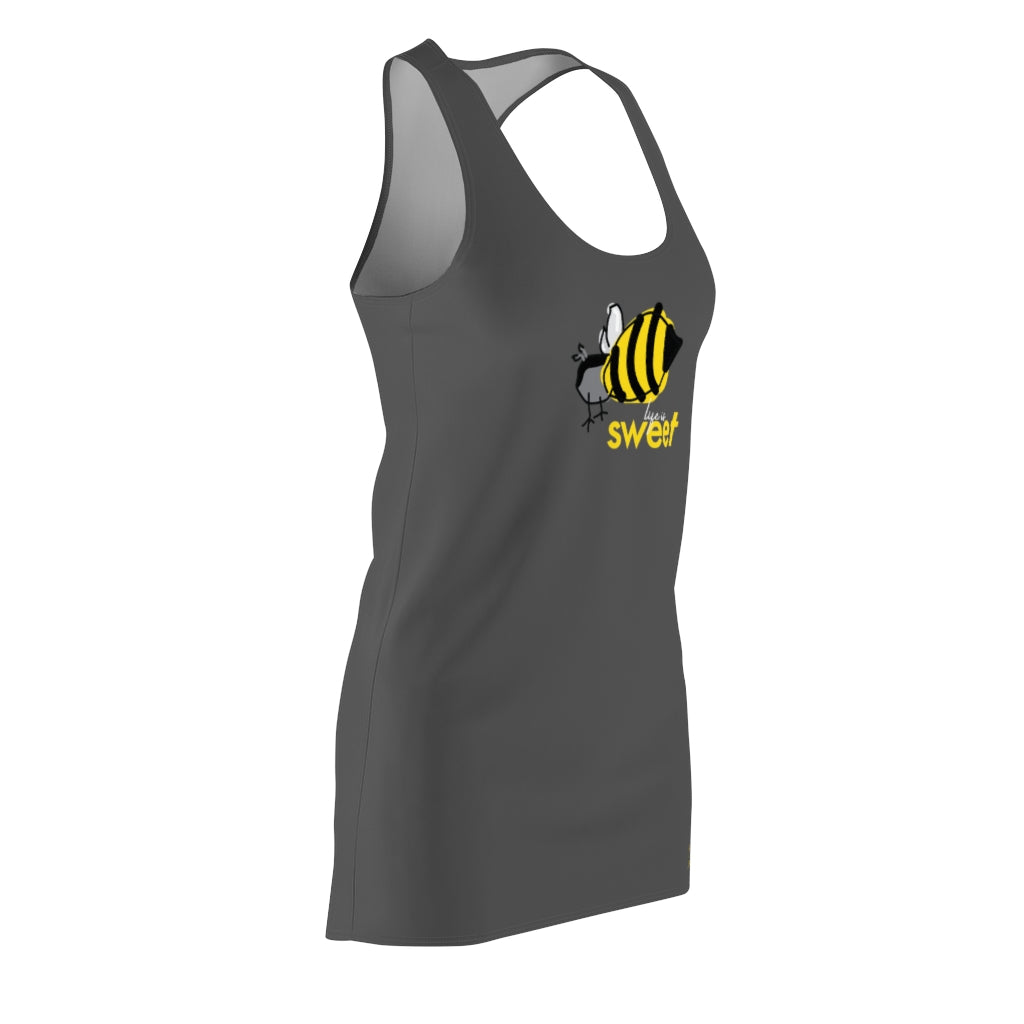 SWEET LIFE -- Women's Racerback Dress - Charcoal