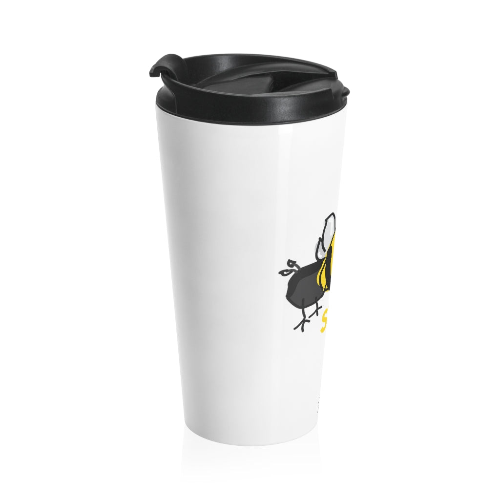 15 oz. Insulated hot/cold Stainless Steel Travel mug with lid - Sweet Bee