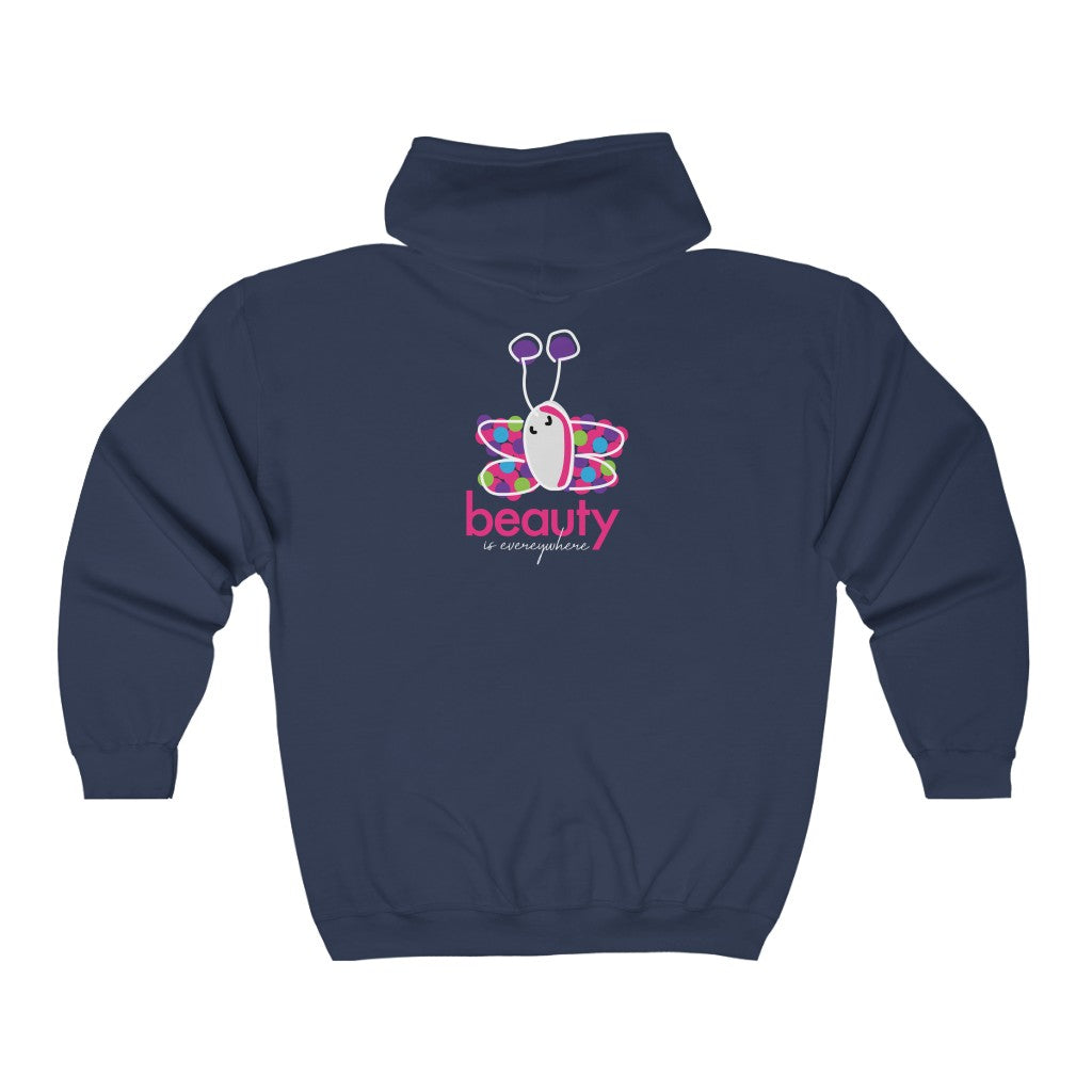 BEAUTY EVERYWHERE Unisex Full Zip Hoodie