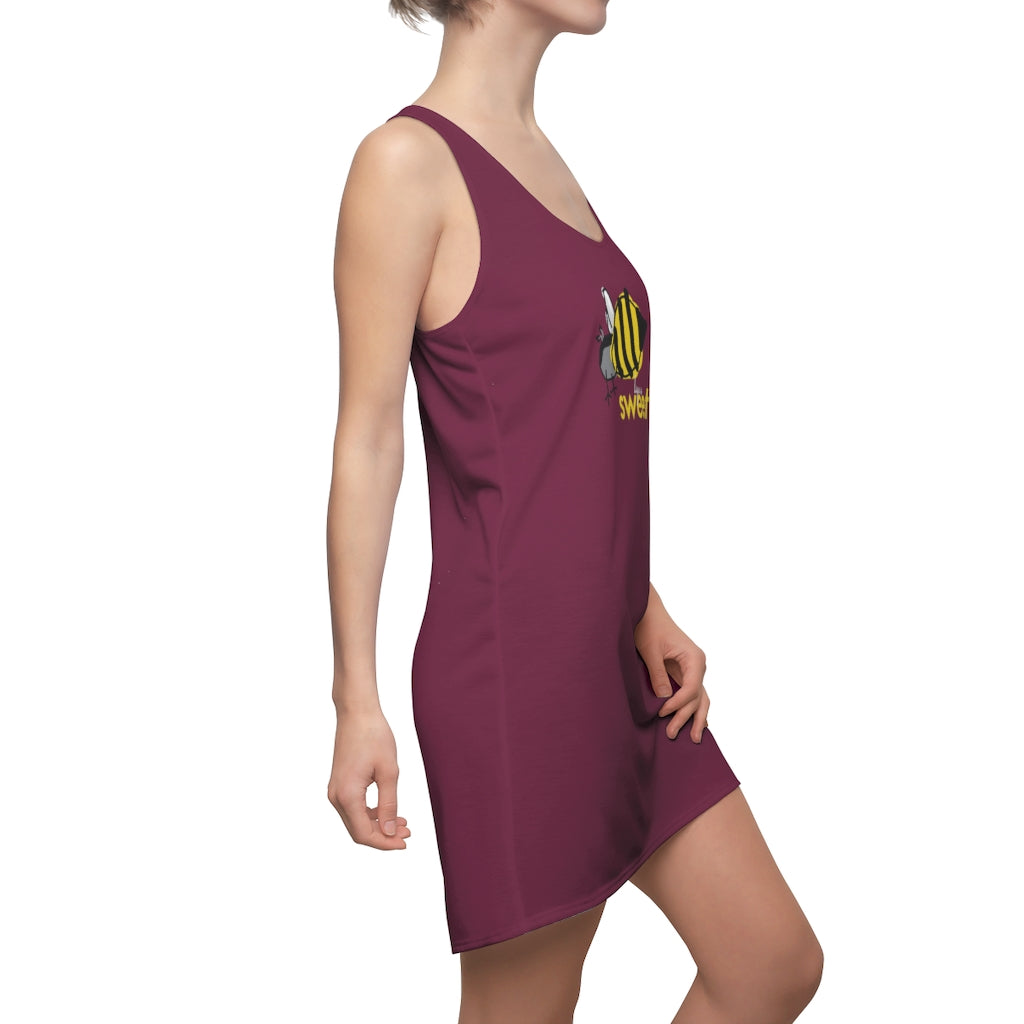 SWEET LIFE -- Women's Racerback Dress - Maroon