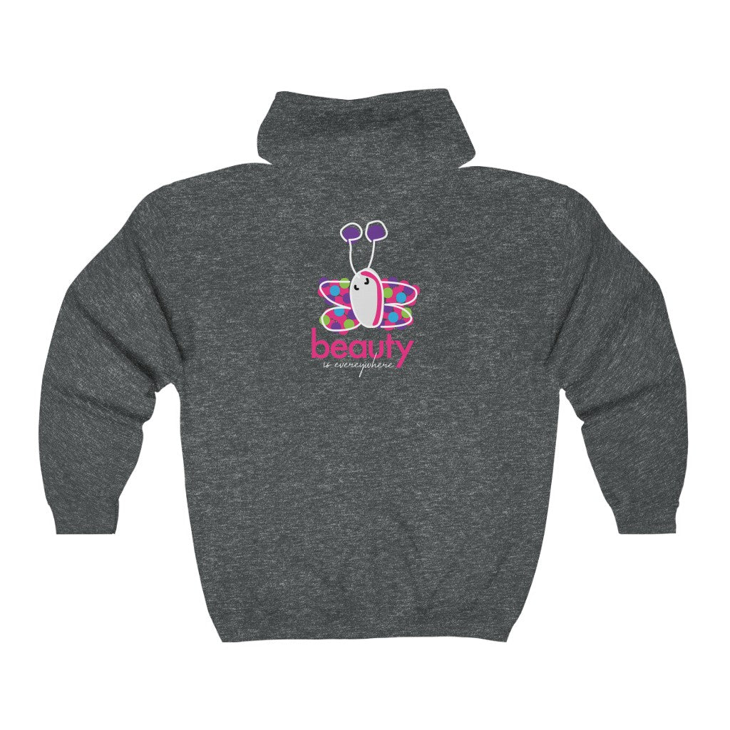 BEAUTY EVERYWHERE Unisex Full Zip Hoodie