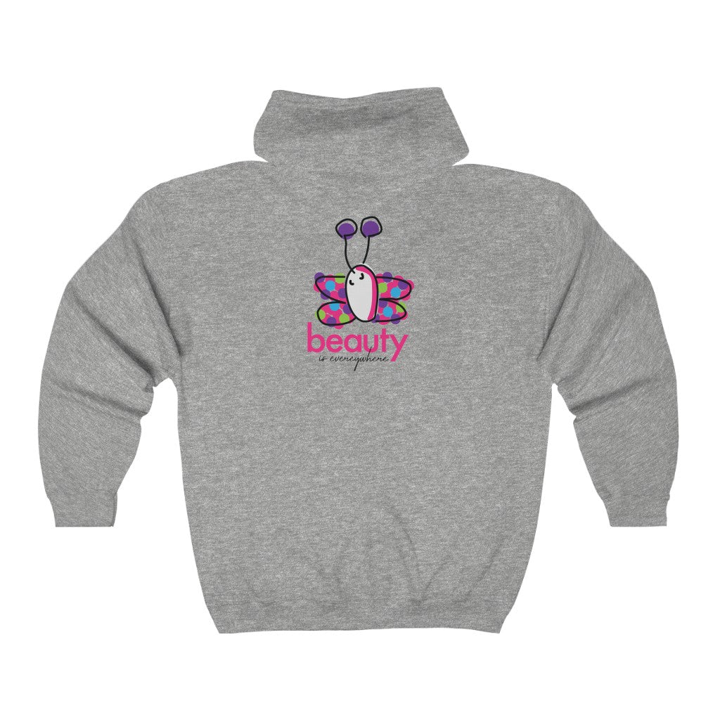 BEAUTY EVERYWHERE Unisex Full Zip Hoodie