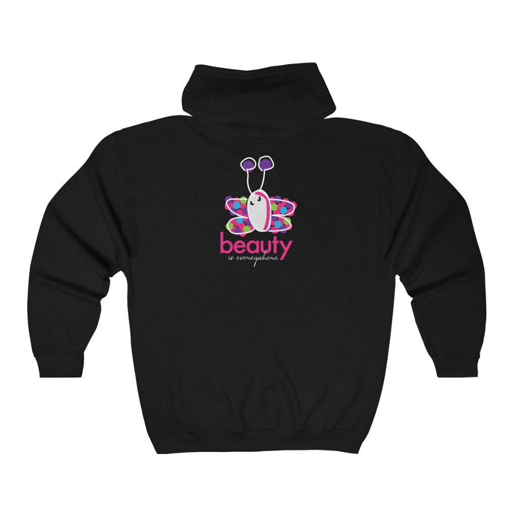 BEAUTY EVERYWHERE Unisex Full Zip Hoodie