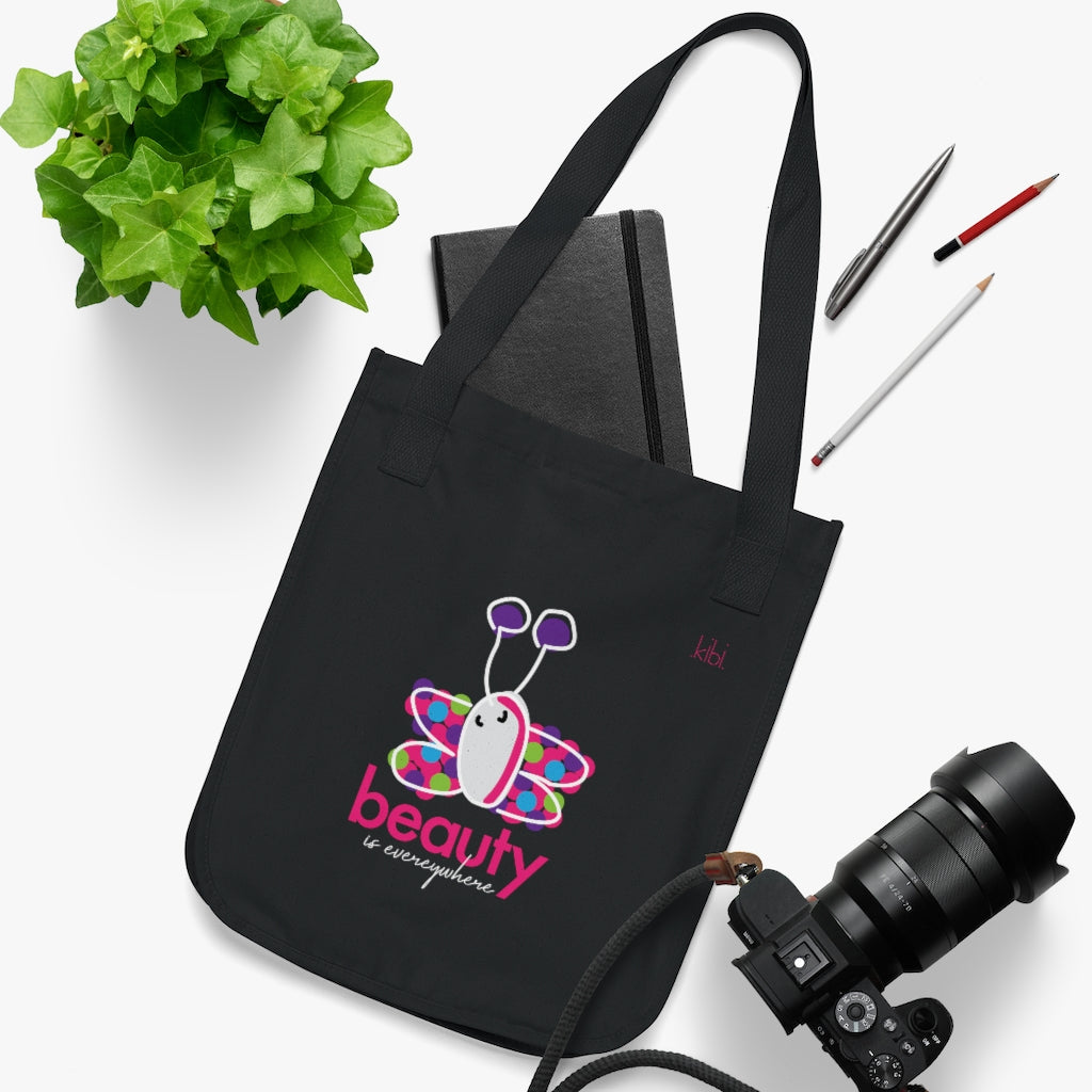 Organic Cotton Reusable Canvas Travel Tote - Sweet Bee