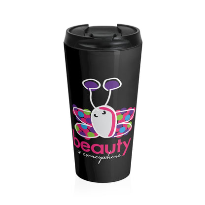 15 oz. Insulated hot/cold Stainless Steel Travel mug with lid - Beauty Butterfly