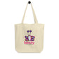 Small Lightweight Cotton Reusable Travel Tote - Beauty Butterfly - Natural