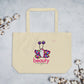 Large Lightweight Cotton Reusable Travel Tote - Beauty Butterfly - Natural
